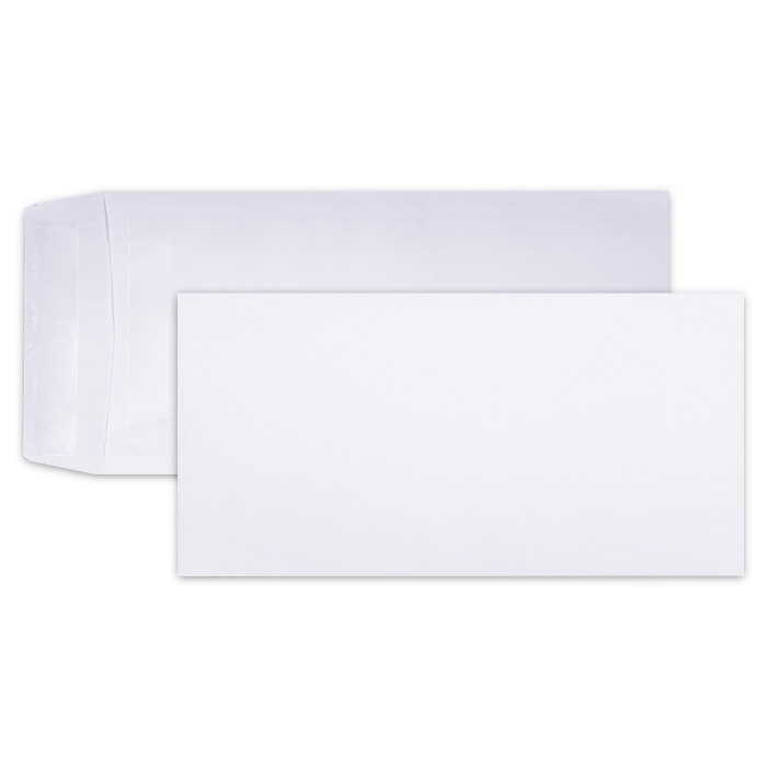 LEO DLP White Self Seal Envelopes – Open Short Side – Box of 500
