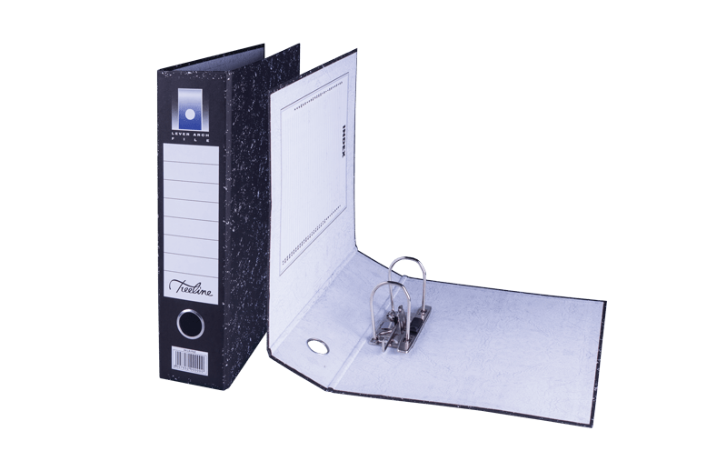 Treeline Lever Arch File A4 Upright Mottled Board – 80mm Spine