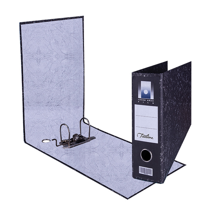 Treeline Lever Arch File Foolscap Oblong Mottled Board – 70mm spine