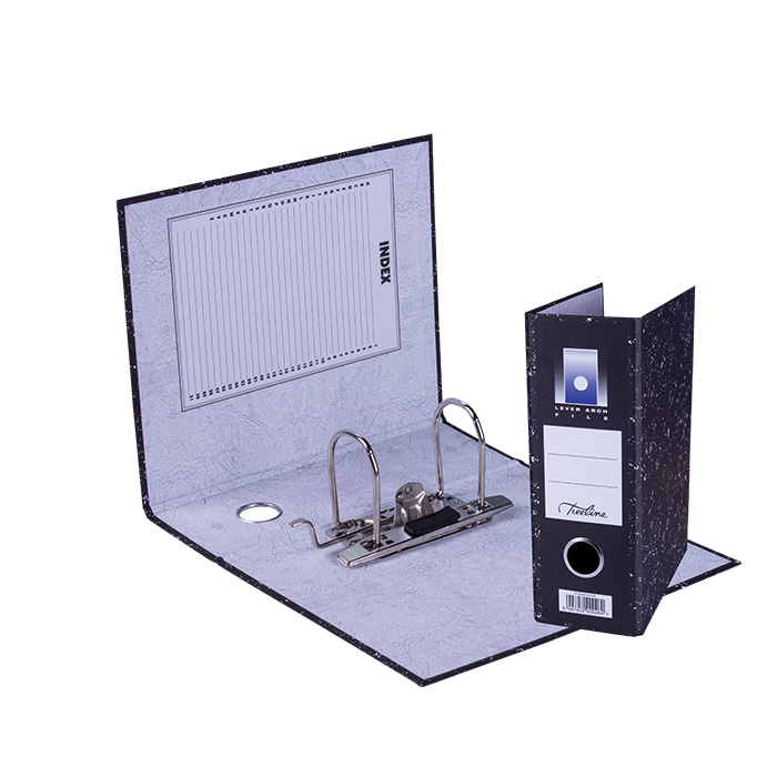 Treeline Lever Arch File A5 Octovo Upright Mottled Board  70mm Spine