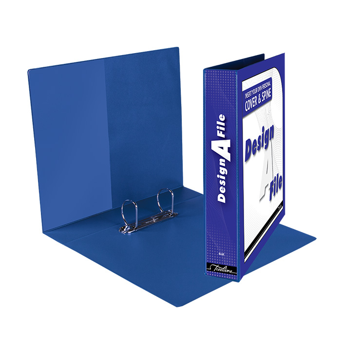 Treeline Design-A-File A4 2 D Ring 40mm  Blue