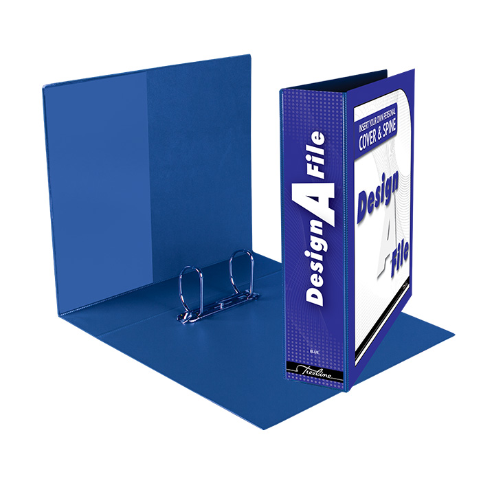 Treeline Design-A-File A4 2 D Ring 50mm Blue