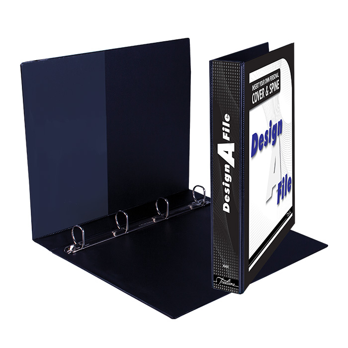 Treeline Design-A-File A4 4 D Ring 40mm Blue