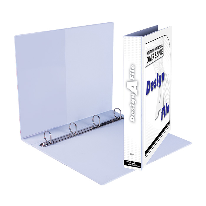 Treeline Design-A-File A4 4 D Ring 25mm White