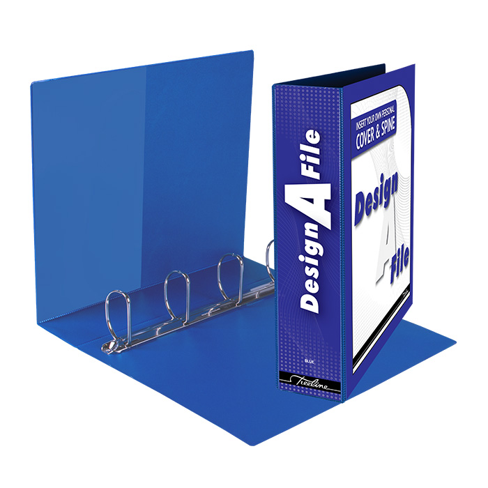 A4 Design-A-File 4 D Ring 50mm Blue