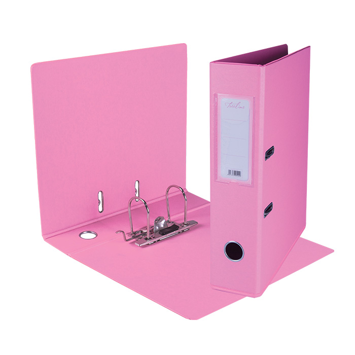 Treeline Lever Arch File PVC Pink A4 – 70mm spine and Rado