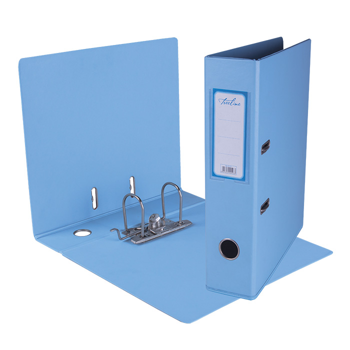 Treeline Lever Arch File PVC Sky Blue A4 – 70mm spine and Rado