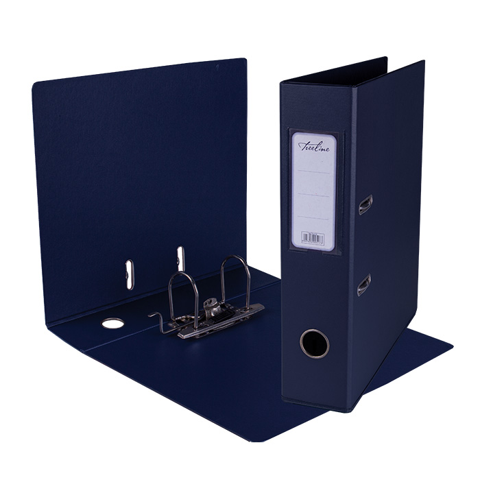 Treeline Lever Arch File PVC Navy Blue A4 – 70mm spine and Rado