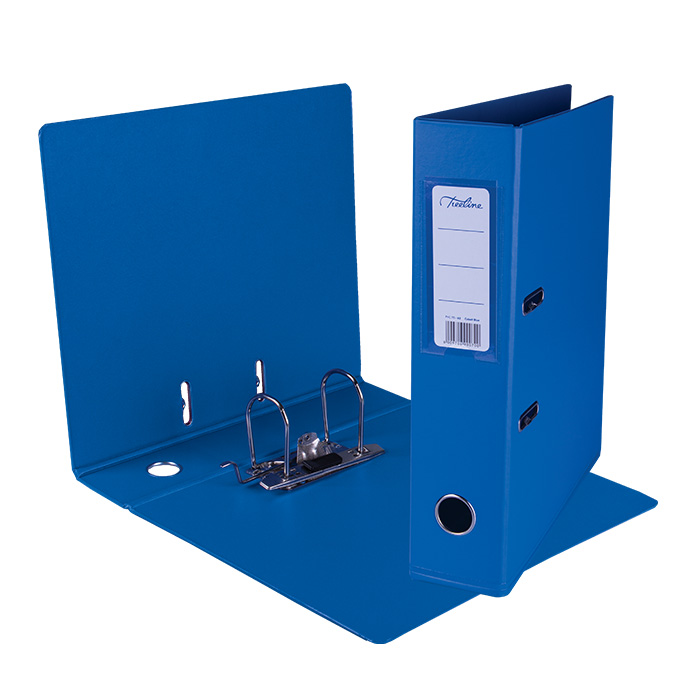 Treeline Lever Arch File PVC Cobalt Blue A4 – 70mm Spine with Rado