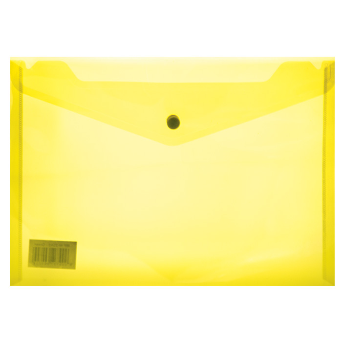 Treeline Carry Folder A4 PVC Yellow with Stud – Pack of 12