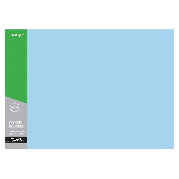 Treeline Tokai Board Folder 2 Fold Foolscap 160gsm pack of 100