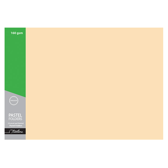 Treeline Tokai Board Folders Ivory 2 Fold Foolscap 160gsm Pack of 100