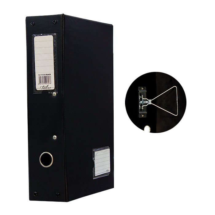 Black PVC Spring Clip Filing Box