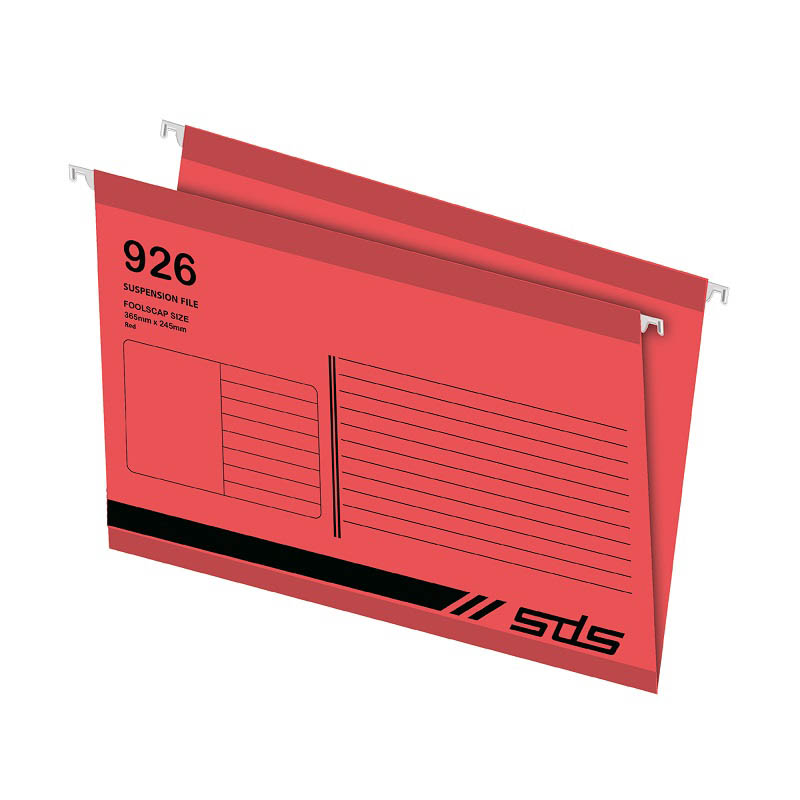SDS  Suspension File Foolscap with Dura Strip –  Red
