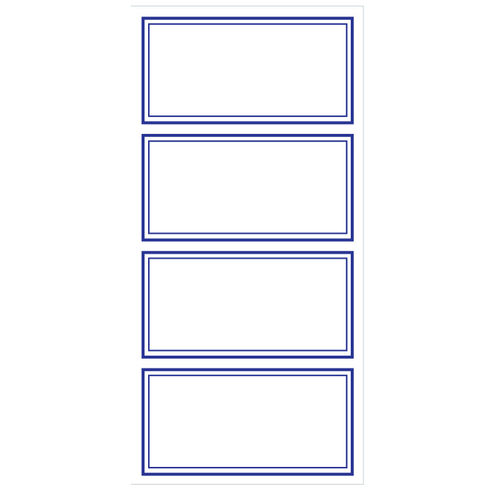 Blue Border Labels 24`s  (62 x 38mm) – Pack of 50