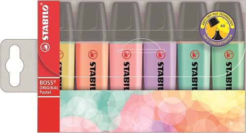 Stabilo: Stabilo BOSS Original Highlighters – Pastel Assorted Wallet of 6