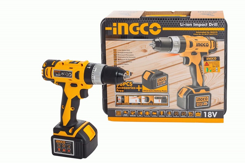 Ingco Li-ion 18V Cordless Impact Drill Combo