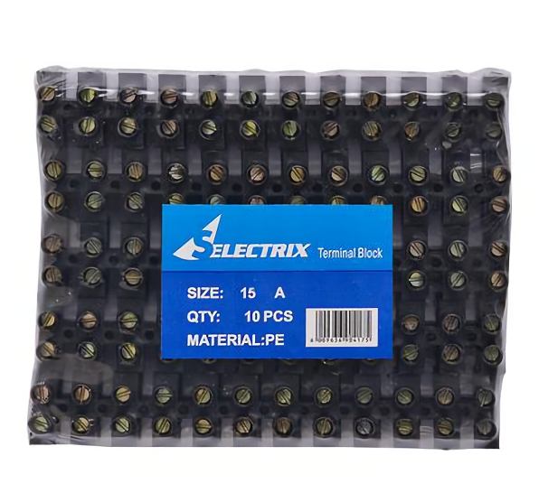 Zenith Bulk Pack x10 Strip Connector 15 Amp 12 Way – Black