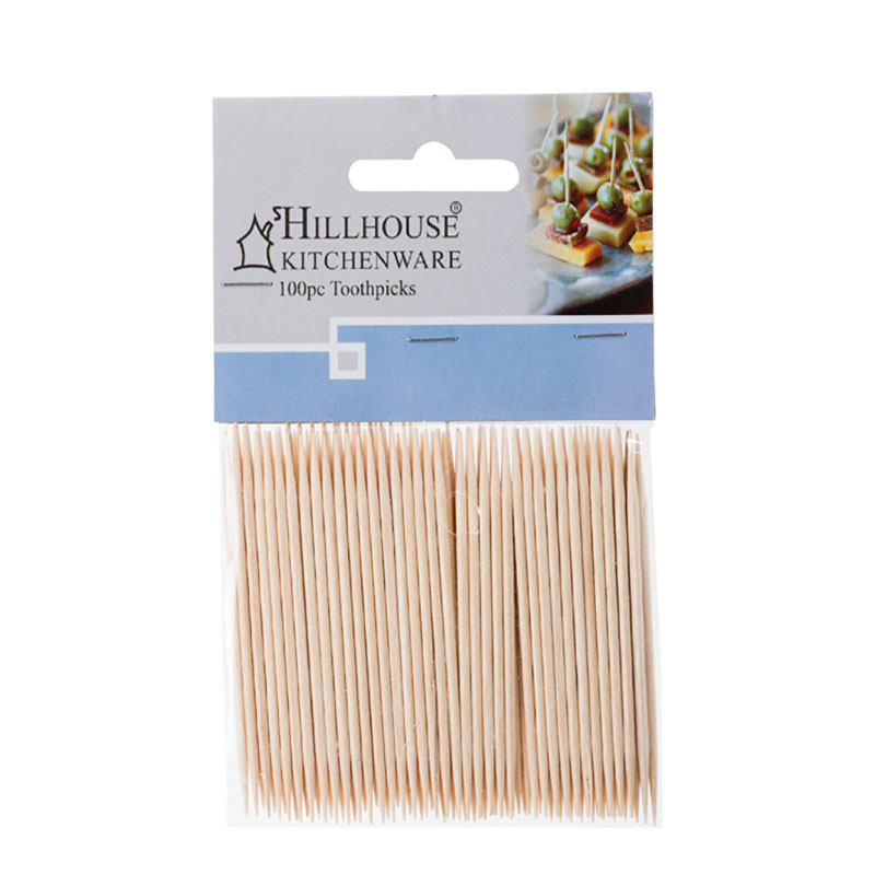 Hillhouse Bulk Pack x20 Party Wooden Toothpicks – 100 Piece