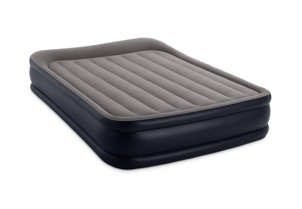 Intex Delux Queen Airbed With Fiber-Tech Built-in Pump