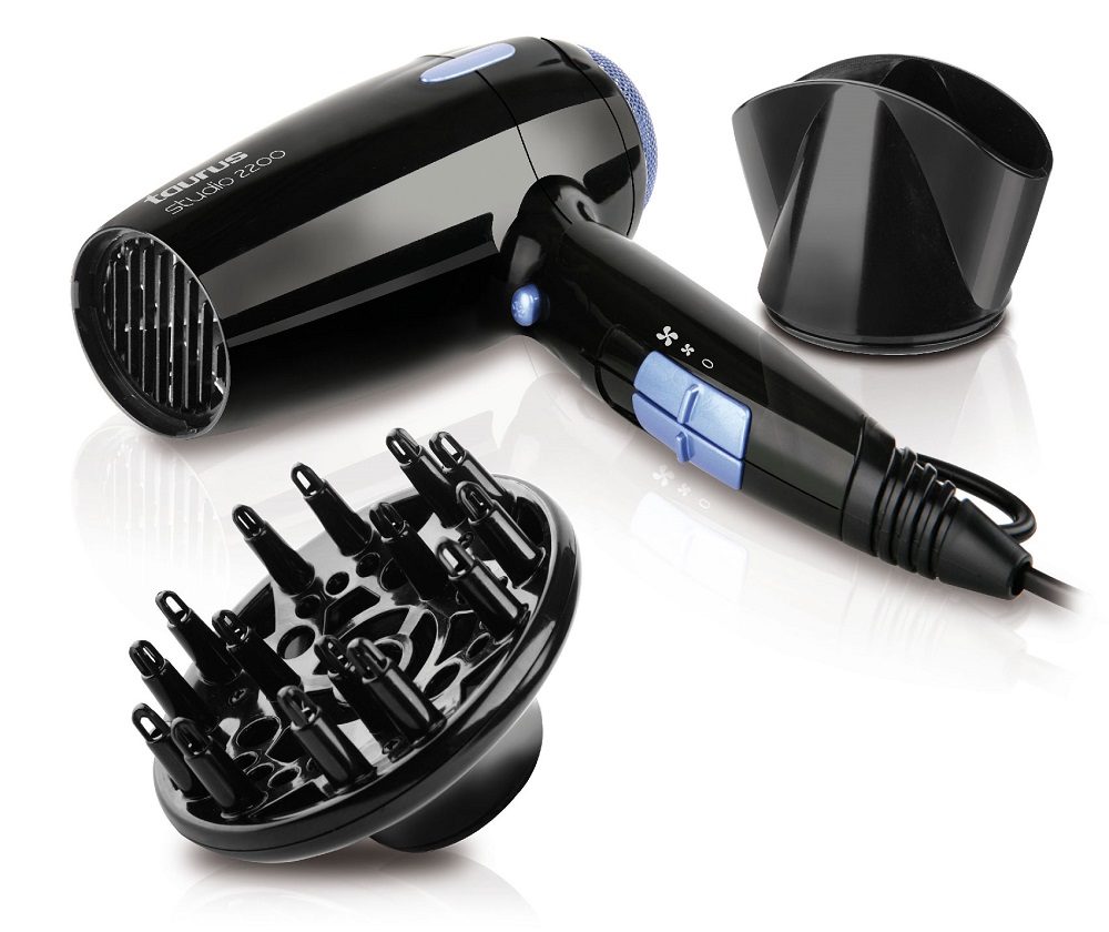 Taurus Studio 2200W Hair Dryer With Diffuser – Black