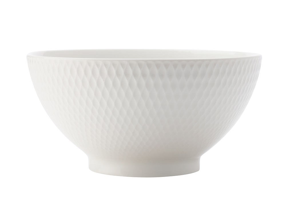 Maxwell & Williams – 20cm White Basics Diamonds Noodle Bowl