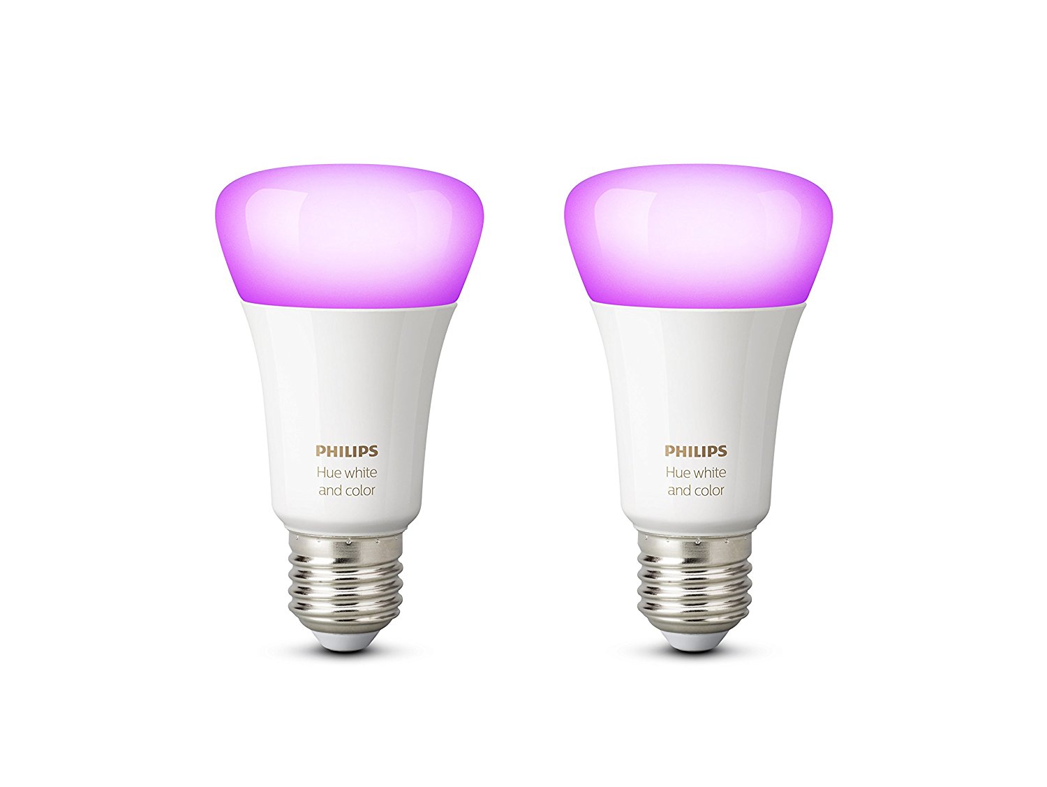 Philips Hue E27 Multi-Colour LED Bulbs Twin Pack