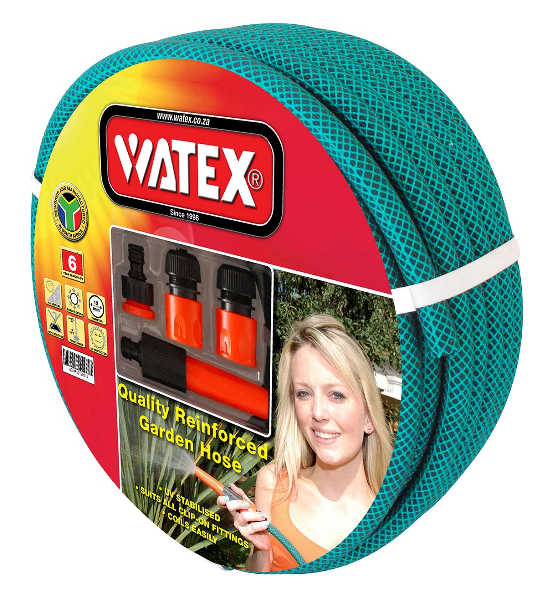 Watex Garden Hose 6 Year – 12mm x 20m with Fittings
