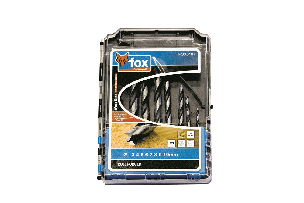 Fox Tools – Wood Drill Bit – 3-10mm – Set of 8