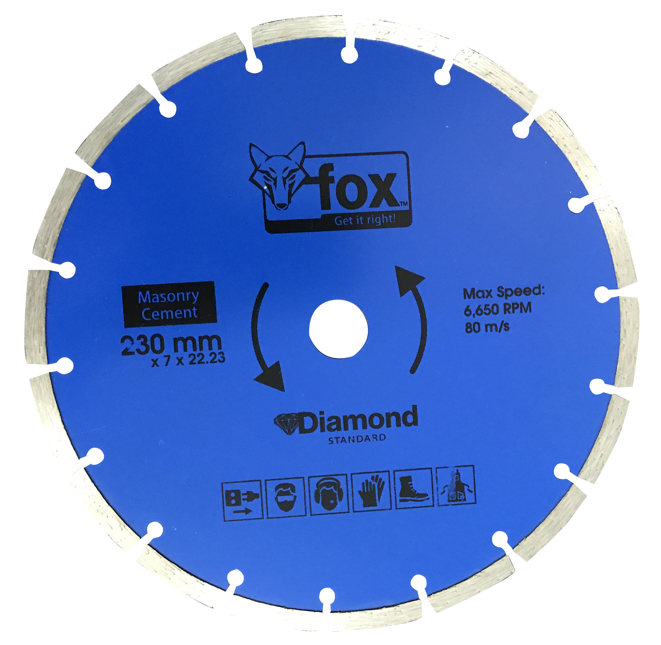 Fox Tools – Segmented 230mm Diamond Blades – Set of 10