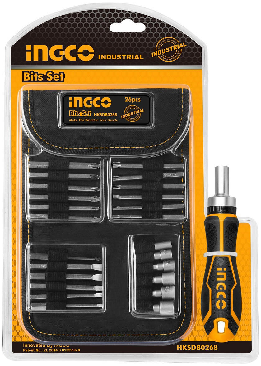 Ingco – Screwdriver Bit Set – 26 Piece