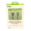 GIZZU USB2.0 A To USB-C 2m Cable – Black GIZZU USB2.0 A To USB-C 2m Cable – Black
