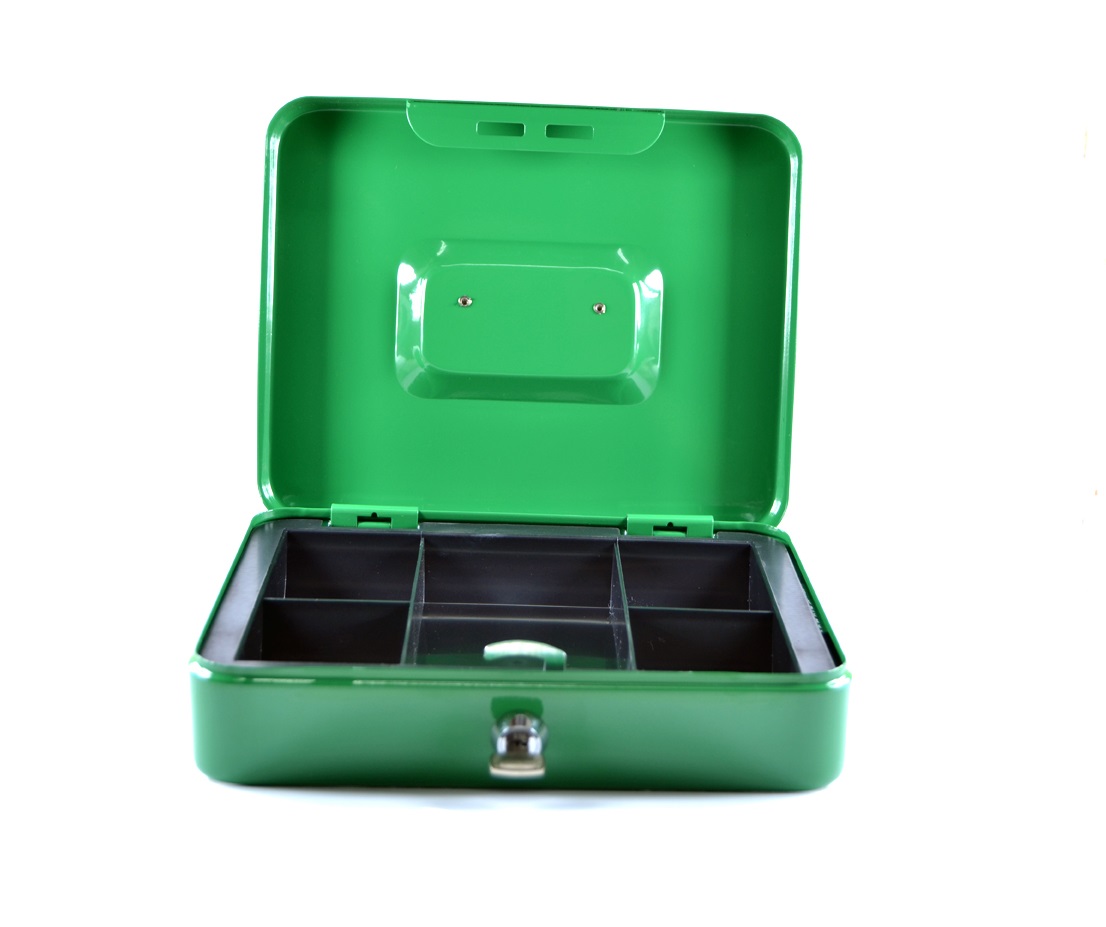 SourceDirect Steel Cash Money Box – Green
