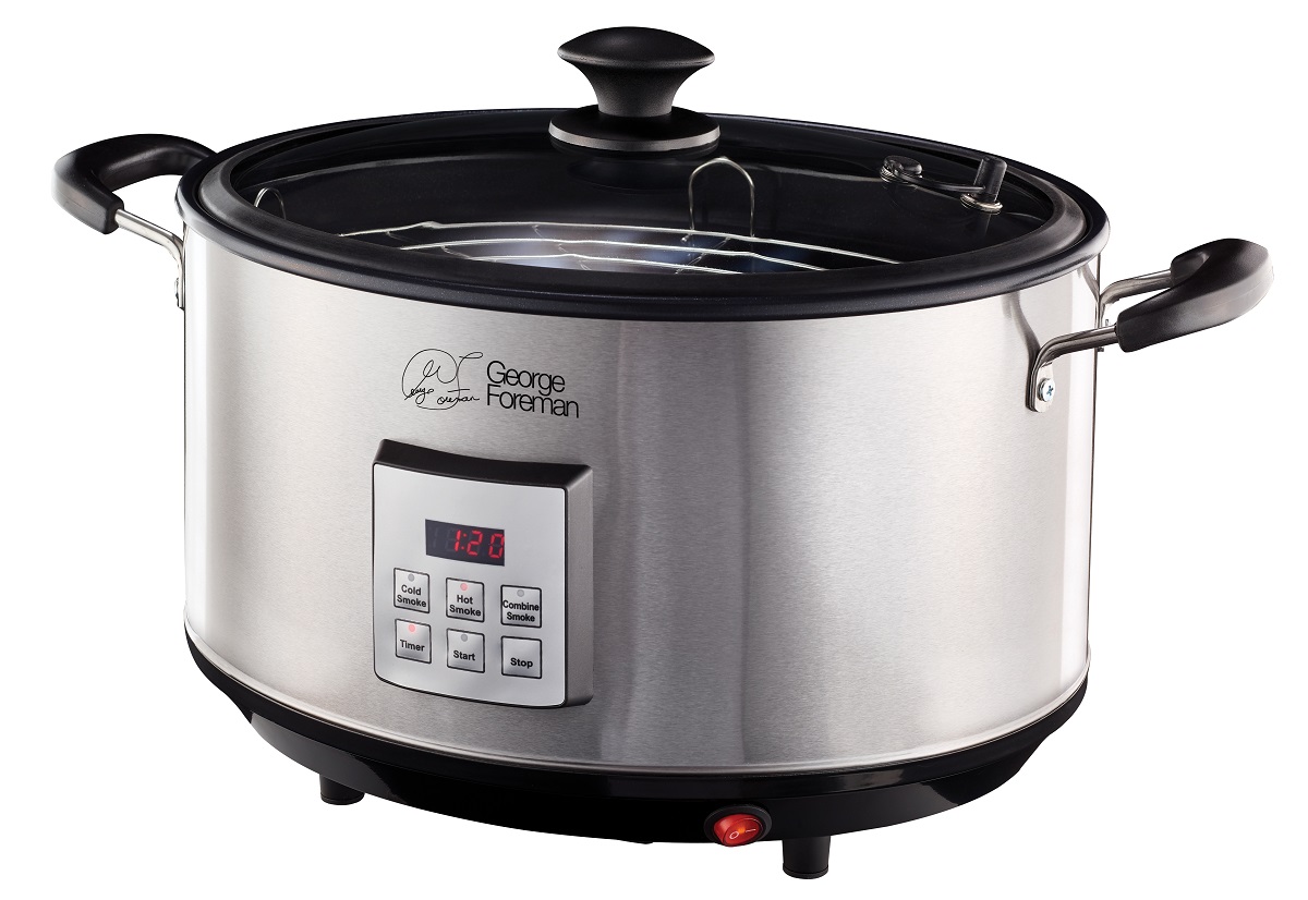 George Foreman – 9 Litre Roaster & Smoker – Silver