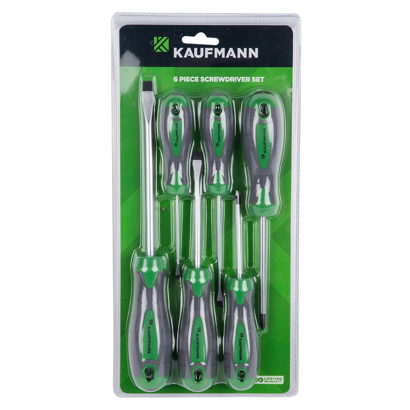 Kaufmann Screwdriver Set 6 Pce Soft Grip