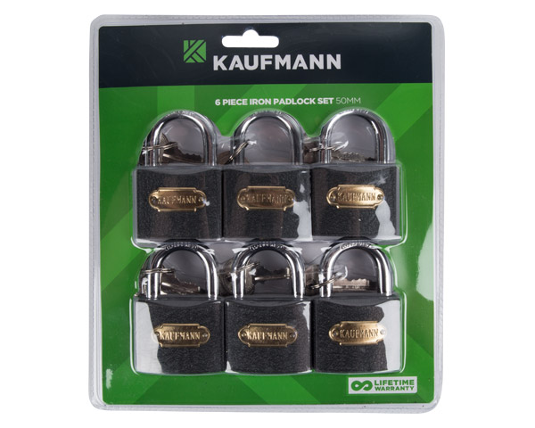 Kaufmann Lock Set – Steel – 40mm 6 Piece