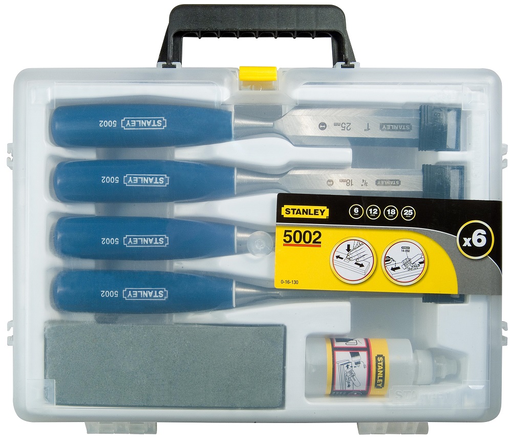 Stanley – Wood Chisel 4 Piece with Oil and Stone