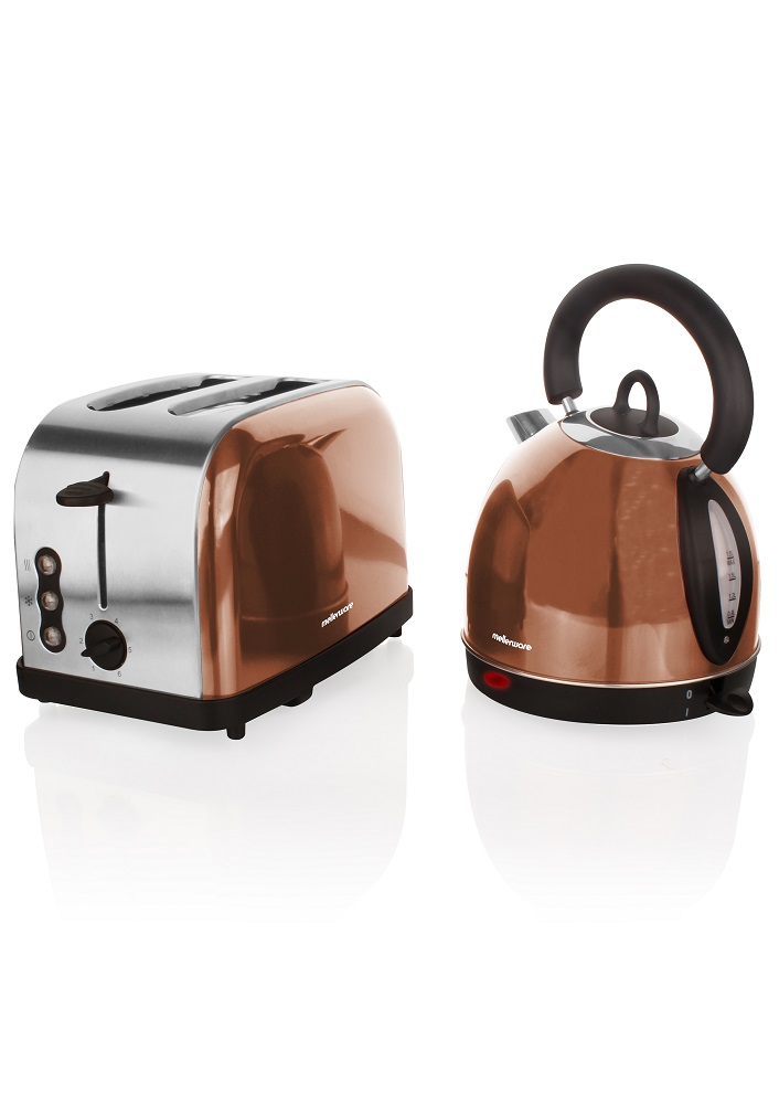 Mellerware – Cordless Kettle With Toaster – Copper