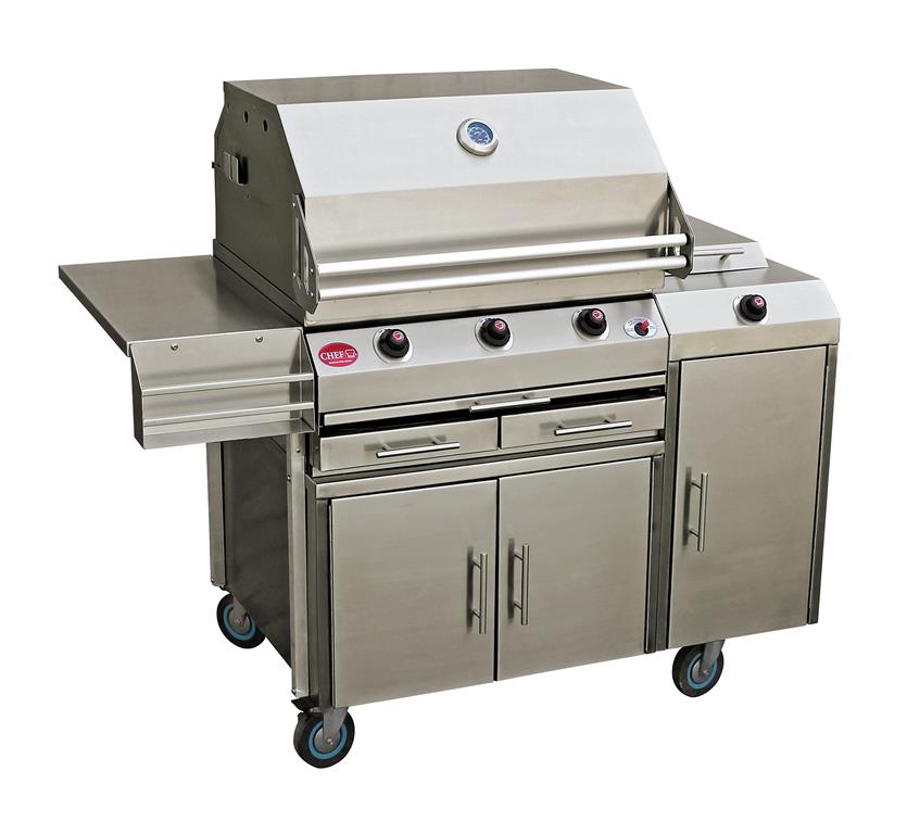 CHEF Zodiac Mobile 3 Burner Gas Braai