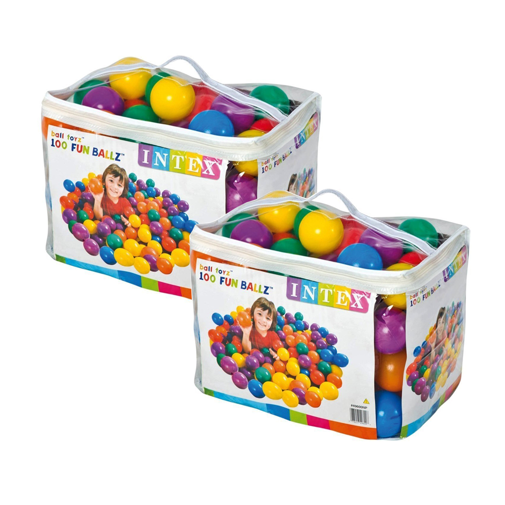 Intex Multi-Coloured 100 Piece Fun Balls – Pack of 2