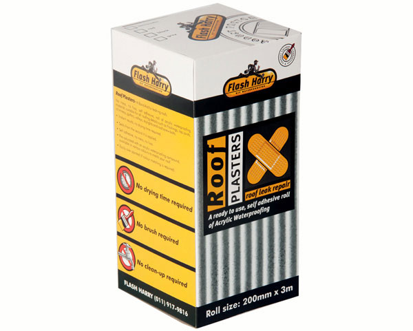 Flash Harry Waterproofing Roof Plasters – Black (100mm x 3m)
