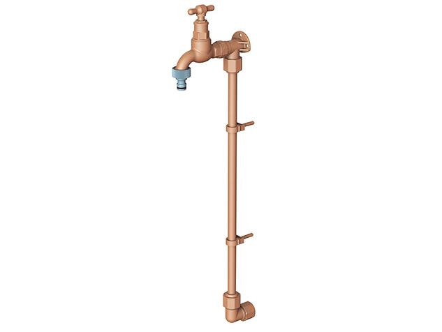 Pro-Close Garden Tap with Stand Pipe – 15mm X 3/4 inch