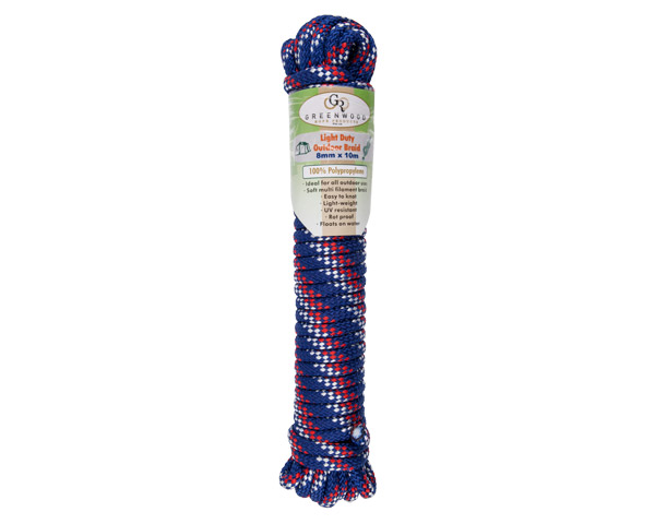 Light Duty Polyproplylene Rope – 8mm x 10m