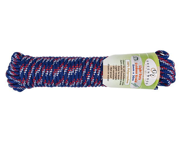 Light Duty Polyproplylene Rope – 8mm x 30m