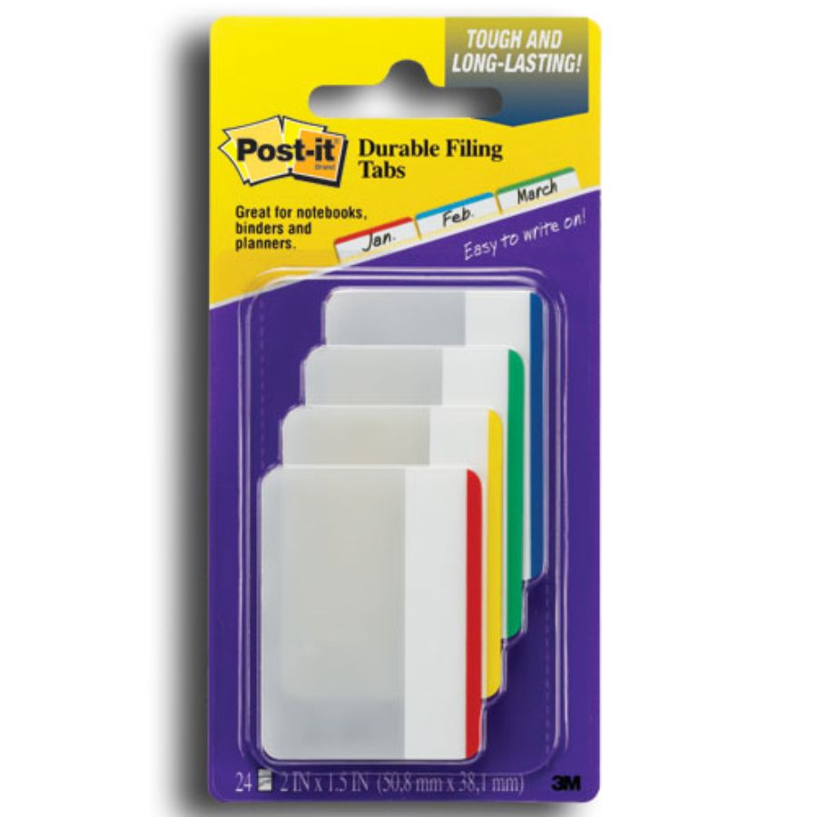 3M Post-it Durable Filing Tabs – 24 Tabs per pack