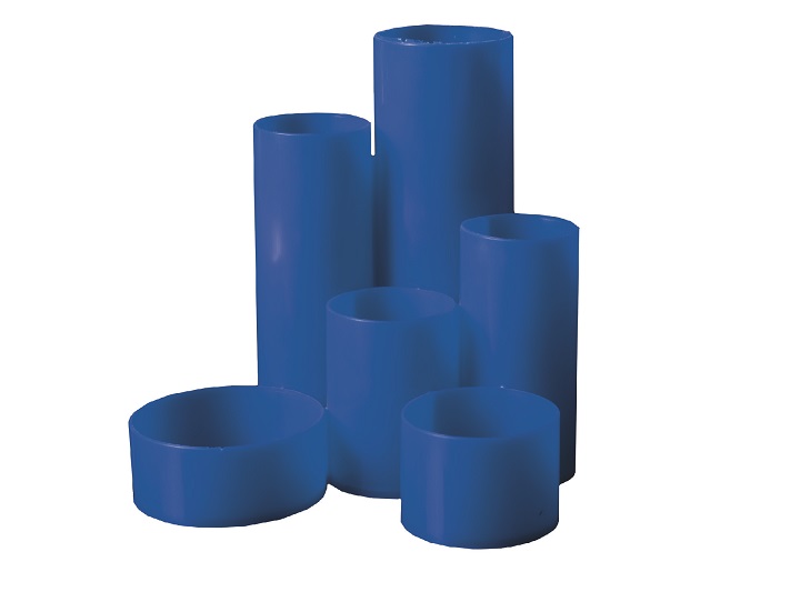Treeline: Desktop Organiser Pen Holder – Blue – 6 Cylinders