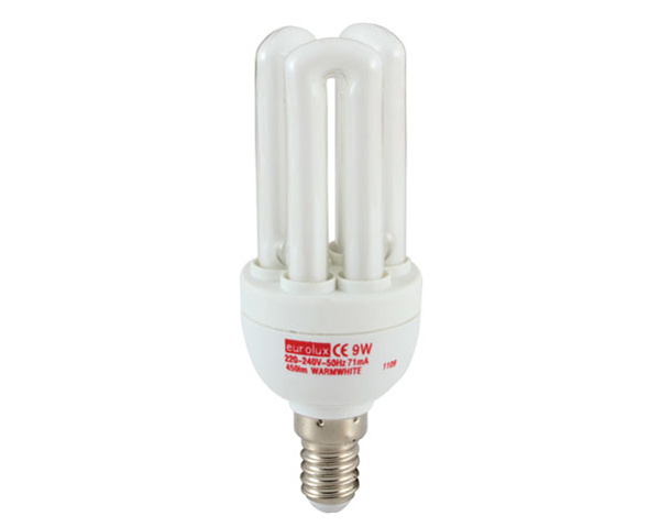 Eurolux Cfl 9W 3U E14 Lamp – Warm White