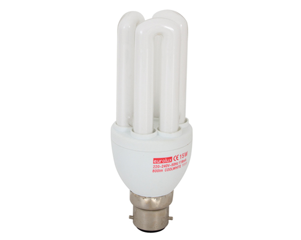 Eurolux Cfl 15W 3U B22 Lamp – Cool White