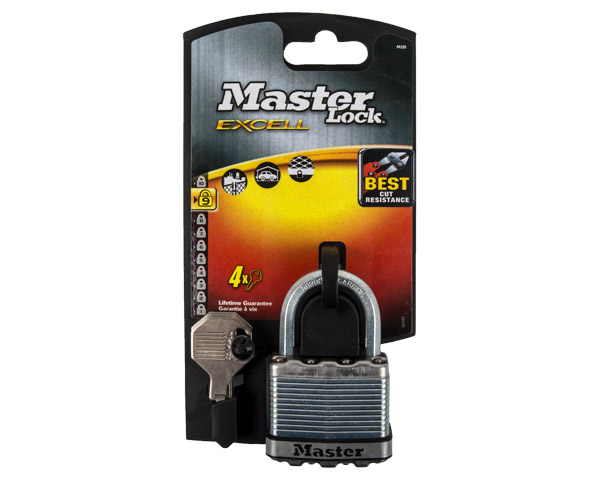 Master Lock Excell Laminated 50mm Padlock – 38mm Shackle