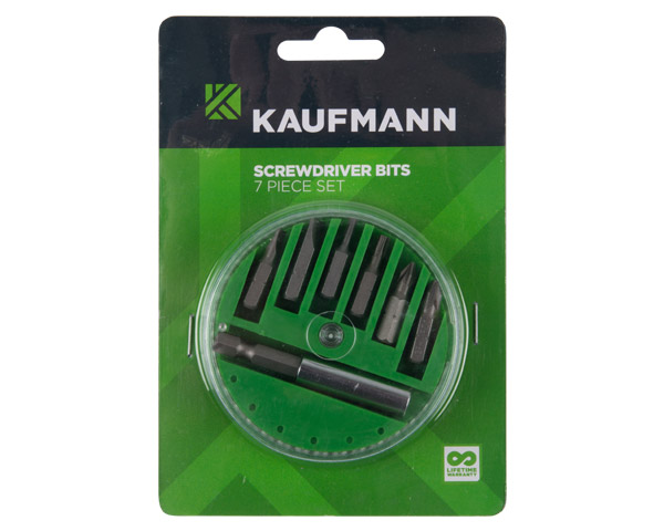 Kaufmann Screwdriver Bit Set – 7 Piece